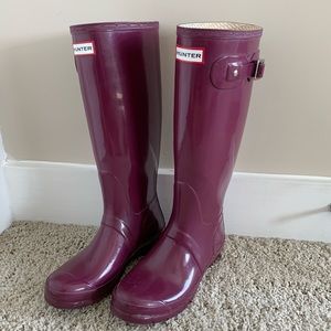 Tall authentic Hunter purple rain boots